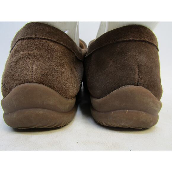 Born Womens Size 11 M Brown Suede Lace Up Mocc Toe Ankle Fashion Boots Bootie - Picture 8 of 11